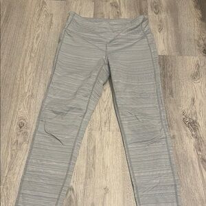 Gray Striped Leggings